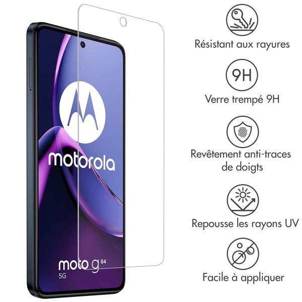 Accezz Protection d'écran en verre trempé Motorola Moto G84
