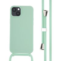 imoshion ﻿Coque en silicone avec cordon Apple iPhone 14 Plus - Menthe verte