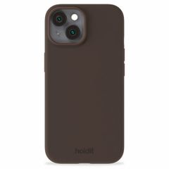 Holdit Coque Silicone iPhone 15 - Chocolate