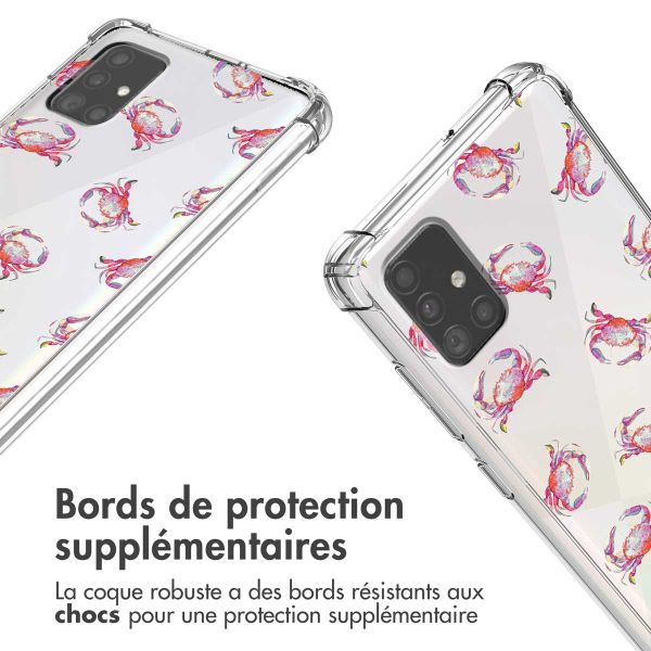 imoshion Coque Design avec cordon Samsung Galaxy A51 - Crab Watercolor