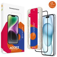 Accezz Protecteur d'écran intégral triple résistance avec applicateur Apple iPhone 14 Pro Max / 15 Plus / 16 Plus - Transparent