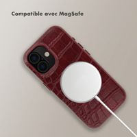 Selencia Coque arrière Croco avec MagSafe Apple iPhone 17 - Burgundy