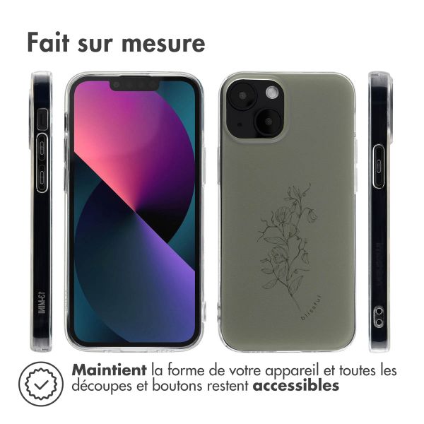 imoshion Coque Design Apple iPhone 13 Mini - Floral Green