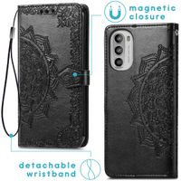 imoshion Etui de téléphone portefeuille Mandala Motorola Moto G52 / G82 - Noir