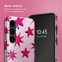 Selencia Coque arrière Vivid Samsung Galaxy S24 - Stars Rubine Red Light Pink