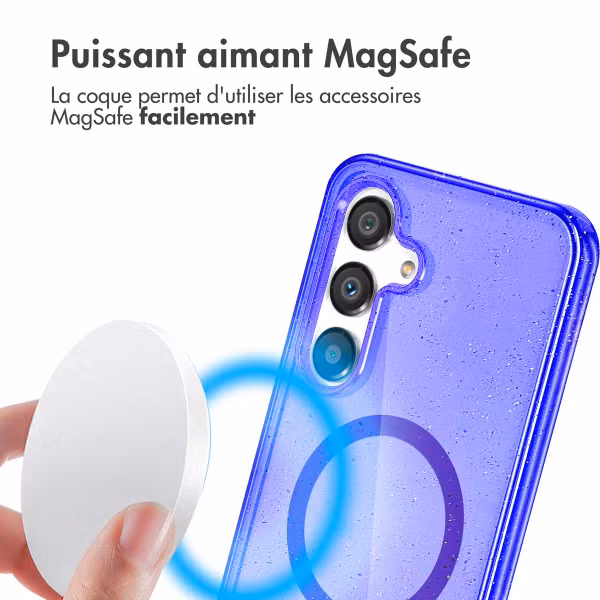 imoshion Coque Pailletée avec MagSafe Samsung Galaxy S25 Plus - Violet