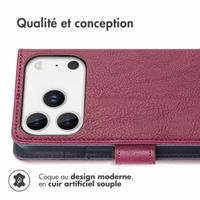 imoshion Étui de télephone portefeuille Apple iPhone 17 Pro Max - Bordeaux