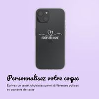 Coque personnalisée avec un cœur élégant iPhone 15 - Transparent