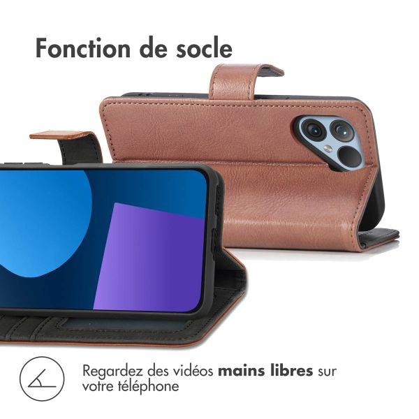 imoshion Étui de télephone portefeuille Fairphone 5 - Marron