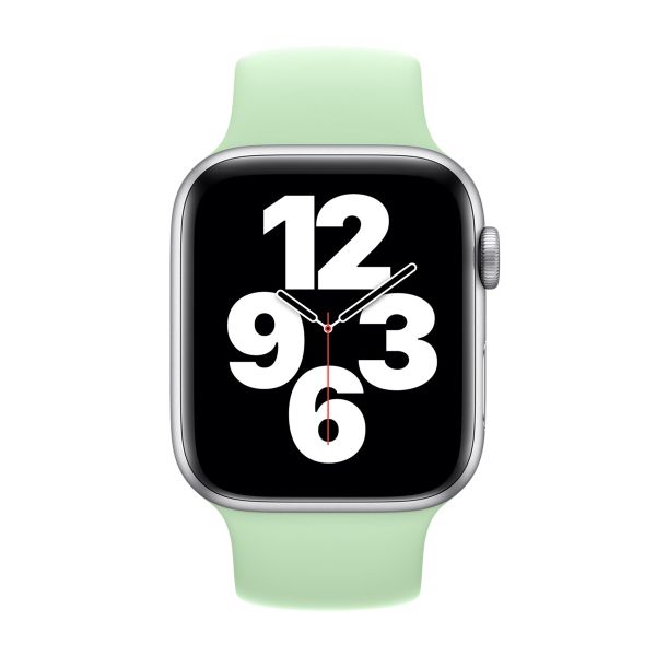 Apple Bracelet Boucle unique en Silicone Apple Watch | 44/45/46/49 mm - Taille 12 - Pistachio
