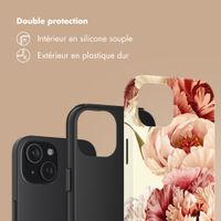 Selencia Coque arrière Vivid Apple iPhone 15 - Vintage Peony