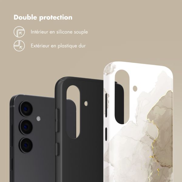 Selencia Coque arrière Vivid Samsung Galaxy S24 - Marble Light Brown