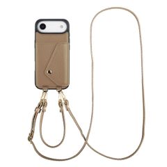 Selencia Coque de télephone Sera avec cordon et porte-cartes enveloppe Apple iPhone Air - Taupe