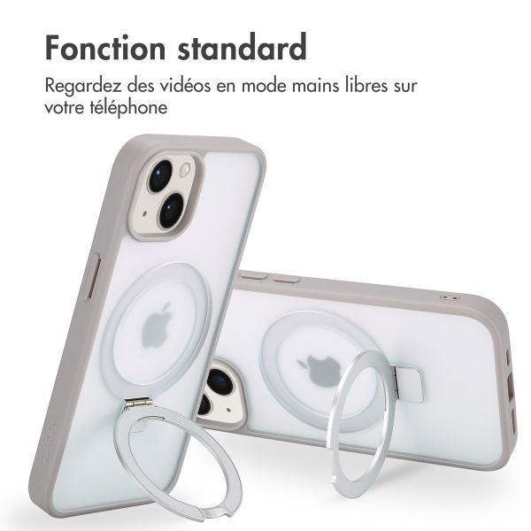 Accezz Coque Ring Stand avec MagSafe iPhone 14 - Grey