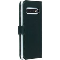 Selencia Étui portefeuille en cuir véritable Samsung Galaxy S10 - Vert
