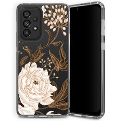 Selencia Coque très protectrice Fashion Samsung Galaxy A33 - Golden Flowers