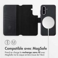 Accezz Étui de télephone portefeuille en cuir 2-en-1 avec MagSafe Samsung Galaxy A36 / A56 - Onyx Black