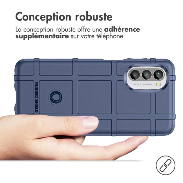 imoshion Coque Rugged Shield Motorola Moto G52 / G82 - Bleu foncé