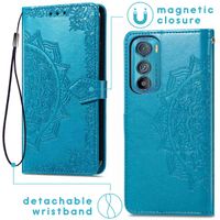 imoshion Etui de téléphone portefeuille Mandala Motorola Edge 30 - Turquoise