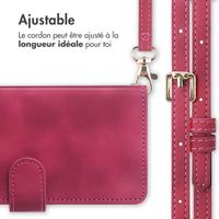 imoshion Etui de téléphone portefeuille avec cordon Samsung Galaxy S21 FE - Rouge