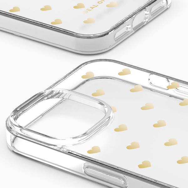 iDeal of Sweden Coque Clear iPhone 14 - Golden Hearts