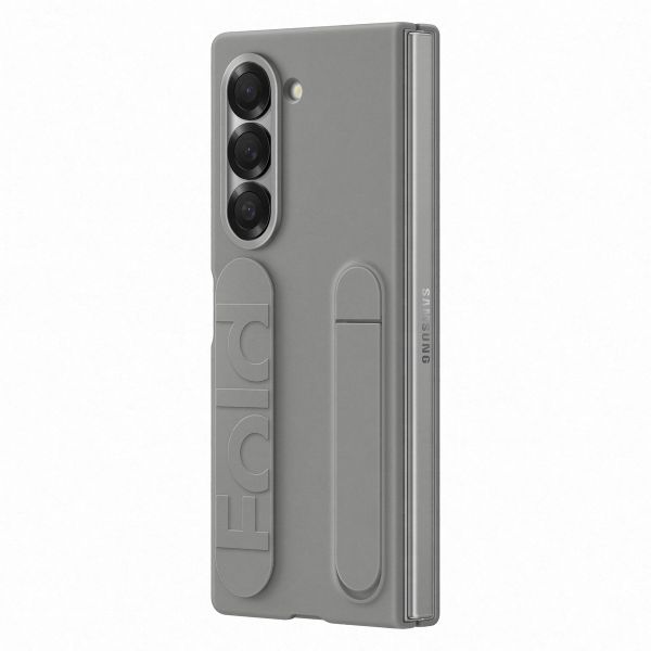 Samsung Original Coque en silicone avec support et dragonne Galaxy Z Fold 6 - Gris