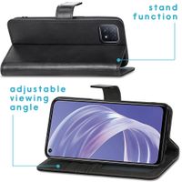 imoshion Étui de télephone portefeuille de luxe Oppo A73 (5G) - Noir