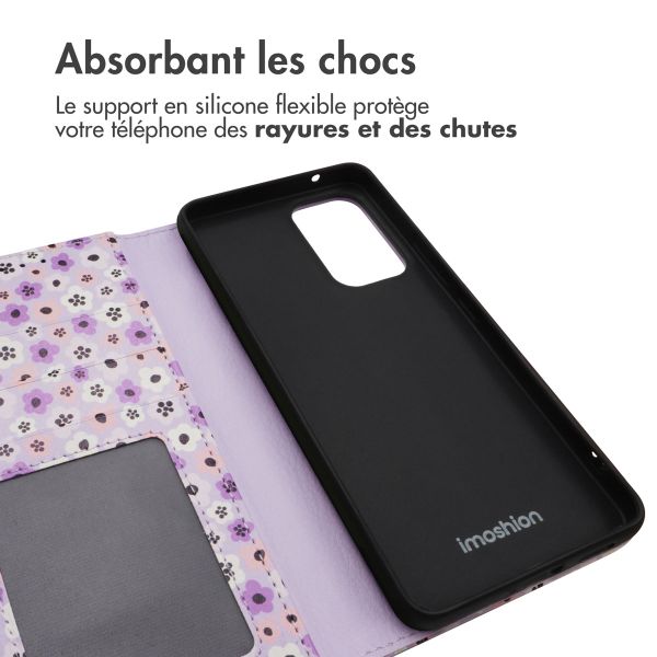 imoshion ﻿Étui de téléphone portefeuille Design Samsung Galaxy A53 - Purple Flowers