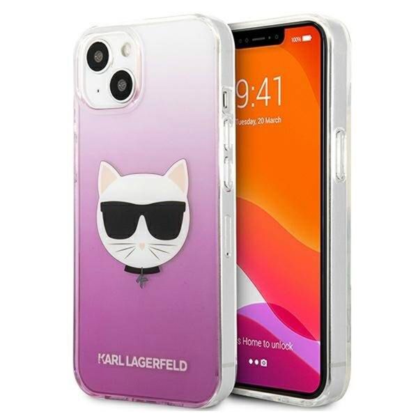 Karl Lagerfeld Coque arrière rigide Choupette iPhone 13 - Rose