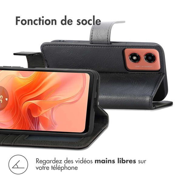 imoshion Étui de téléphone portefeuille Luxe Motorola Moto G04 / G24 - Noir