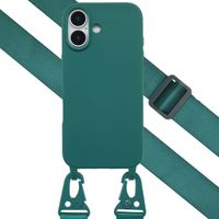 Selencia Coque silicone avec cordon amovible Apple iPhone 17 - Vert foncé