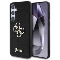 Guess Coque 4G Metal Logo Glitter Samsung Galaxy S25 Plus - Noir