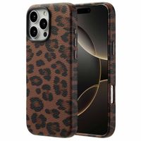 Selencia Coque Sabi imprimé panthère avec MagSafe Apple iPhone 16 Pro Max - Mocha Brown