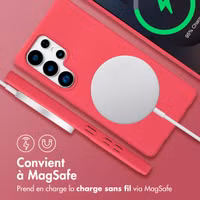 imoshion Coque arrière Color avec cordon amovible et MagSafe Samsung Galaxy S25 Ultra - Red Raspberry