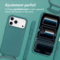 imoshion Coque arrière Color avec cordon amovible et MagSafe Apple iPhone 17 Pro - Vert foncé