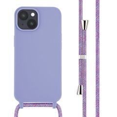 imoshion Coque en silicone avec cordon Apple iPhone 15 - Violet