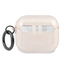 Karl Lagerfeld Karl's Head Silicone Glitter Case Apple AirPods 3 (2021) - Dorée