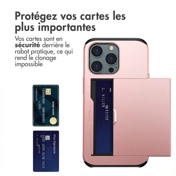 imoshion Coque arrière avec porte-cartes Apple iPhone 14 Pro - Rose Doré