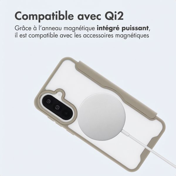 imoshion Bookcase transparente avec MagSafe Samsung Galaxy A37 (5G) - Beige
