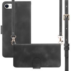 imoshion Etui de télephone portefeuille avec cordon Apple iPhone SE (2022 / 2020) / 8 / 7 - Noir