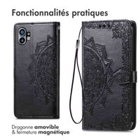 imoshion Etui de téléphone portefeuille Mandala Nothing Phone (1) - Noir