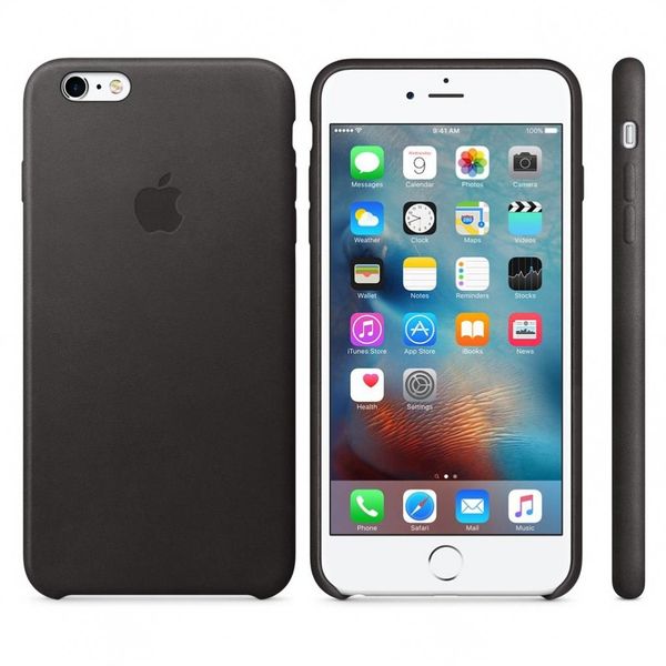 Apple Coque Leather Apple iPhone 6(s) Plus - Black