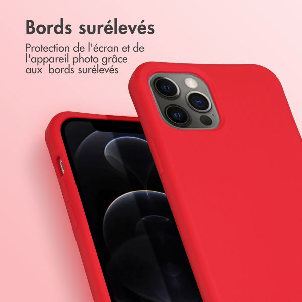 imoshion Coque de couleur avec cordon amovible iPhone 12 (Pro) - Rouge