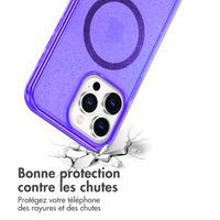 imoshion Coque Pailletée avec MagSafe Apple iPhone 15 Pro Max - Paillettes Violet