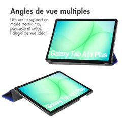imoshion Coque tablette Trifold Samsung Galaxy Tab A11 Plus - Cobalt Blue