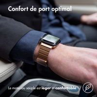 imoshion Bracelet en cuir magnétique Apple Watch Series 1-10 / SE / Ultra (2) - 42/44/45/46/49 mm - Brun