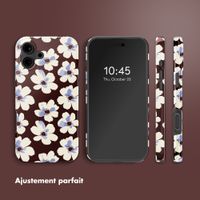 Selencia Coque arrière Vivid avec MagSafe Apple iPhone 16 - Choco Flower Pop