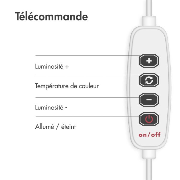 imoshion Lumière LED RVB - Version RVB - Téléphone à lampe annulaire - Anneau lumineux avec trépied - Réglable - Noir- Rose Dorée