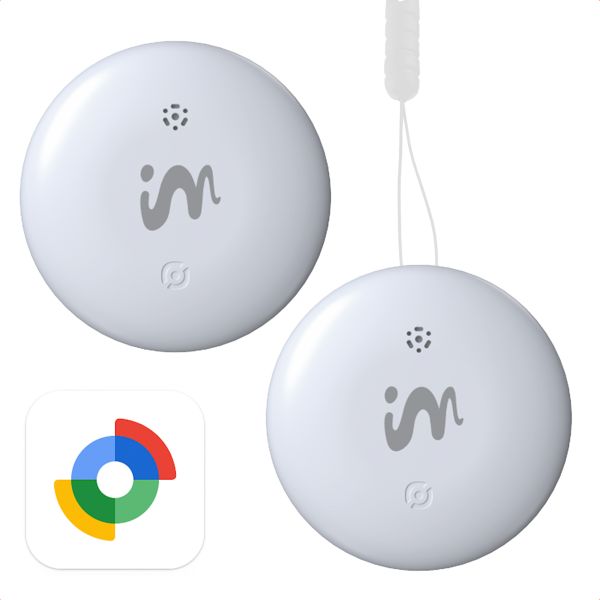 imoshion Wireless Tag - Tracker Bluetooth pour Android - 2 pack - Blanc