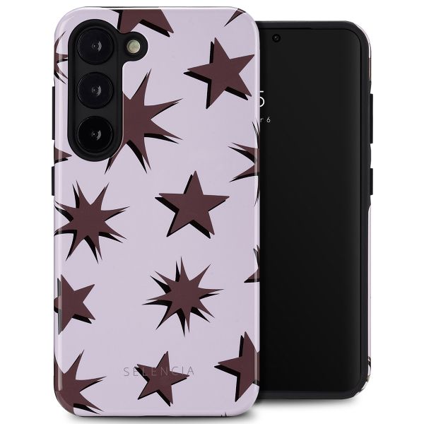 Selencia Coque arrière Vivid Tough Samsung Galaxy S23 - Stars Plum Lilac